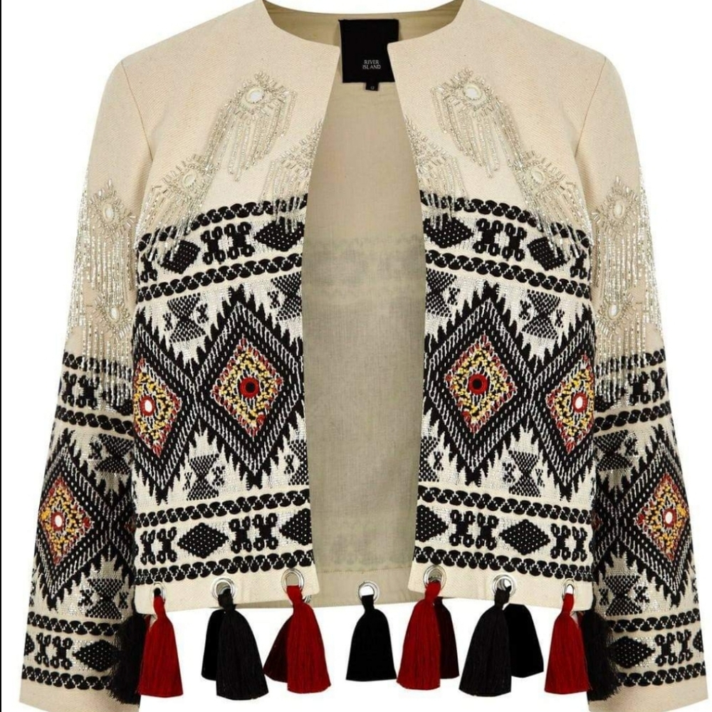 River Island Tassle Jacket Size 10